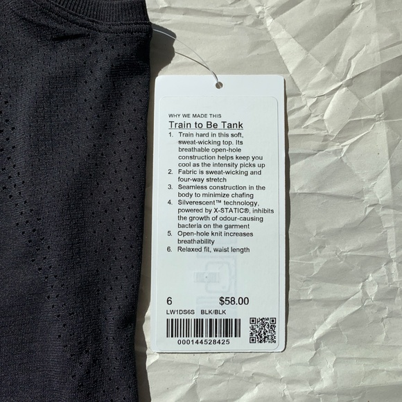 Lululemon Women's Train to Be Tank, NWT, Black, Size 6 - Picture 3 of 9